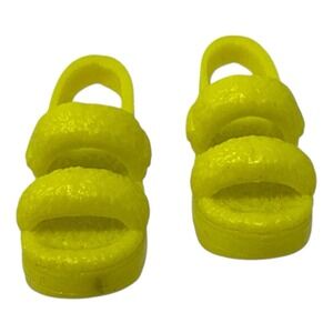 BARBIE  Mattel Yellow Wedge Platform Strappy Sandals for Barbie Dolls
